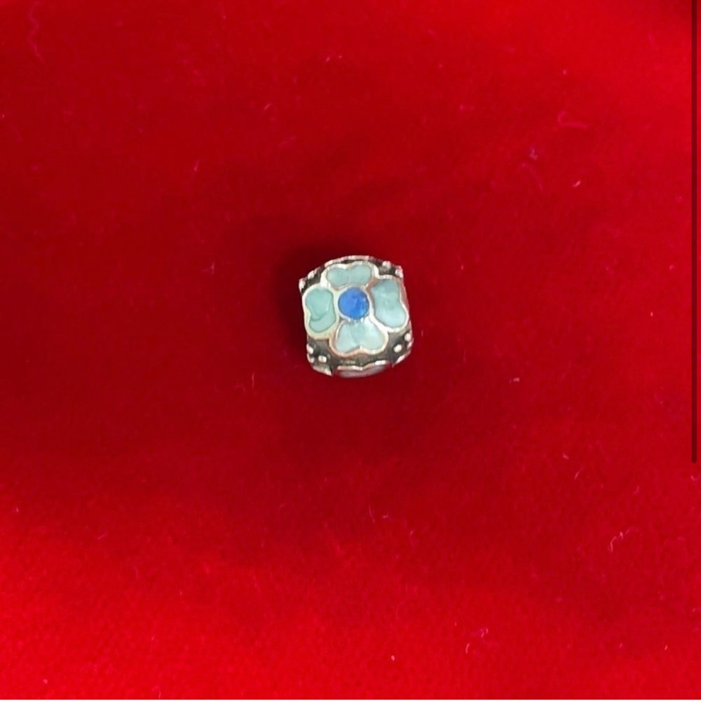 Pandora Blue & Green Daisy Charm retired